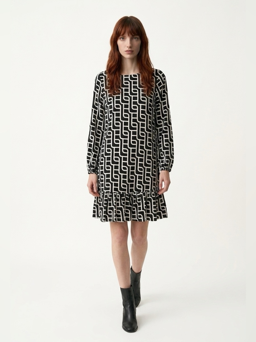 tiered knee length dress